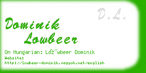 dominik lowbeer business card